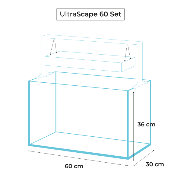 Aquael Ultrascape 60 Snow Set