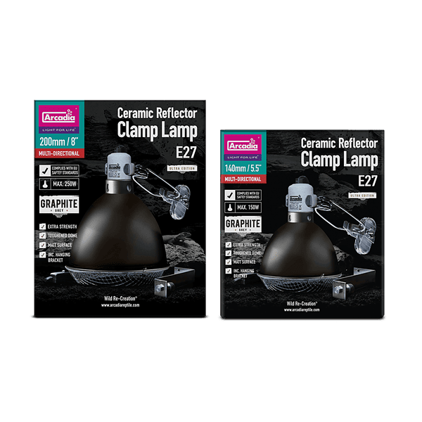 Arcadia Ceramic Clamp Lamp Graphite